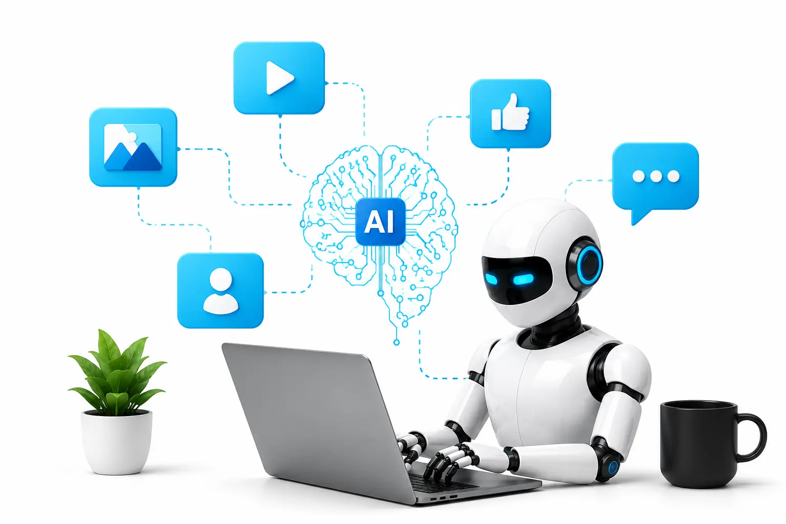 AI-generated social media content for a Surat business using artificial intelligence