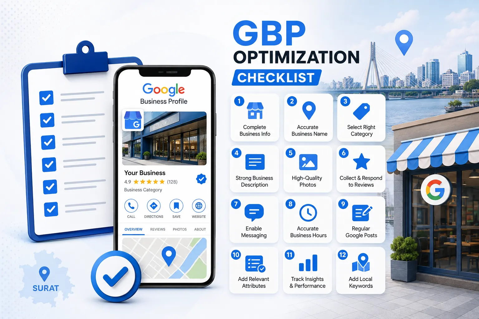 GBP Optimization Checklist: 12 Points Every Surat Business Needs