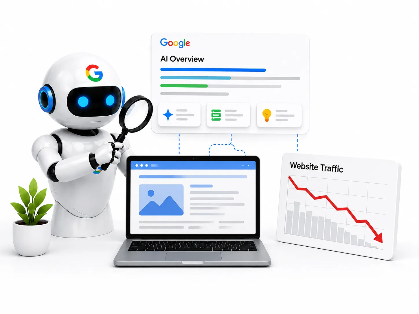 Google AI Overviews impacting website traffic and search visibility